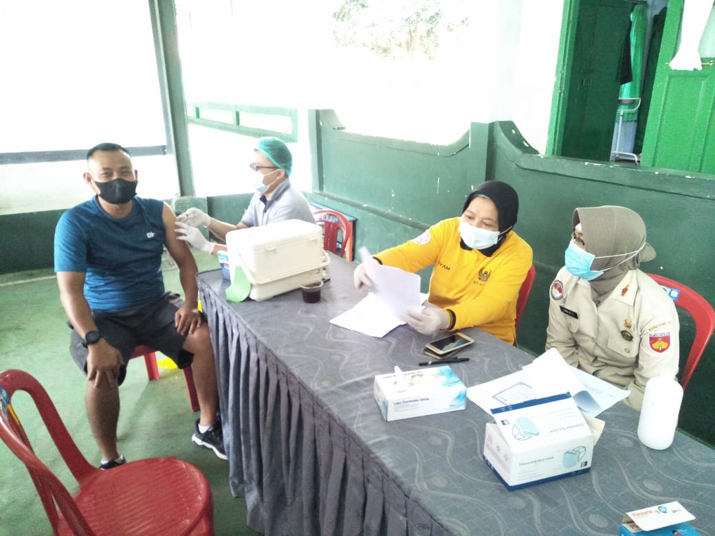 Antusias Prajurit Korem 073/Makutarama dalam mensukseskan program Vaksinasi Booster